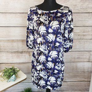3+1 AUDREY FLORAL PURPLE PRINT DRESS - MEDIUM
